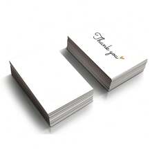 50pcs Blank Thank You Cards, English Version, Suitable For Birthday, Wedding, Small Business And Online Store Packaging Inserts, Various Occasions, Also Can Be Used For School Supplies And Back To School Season
