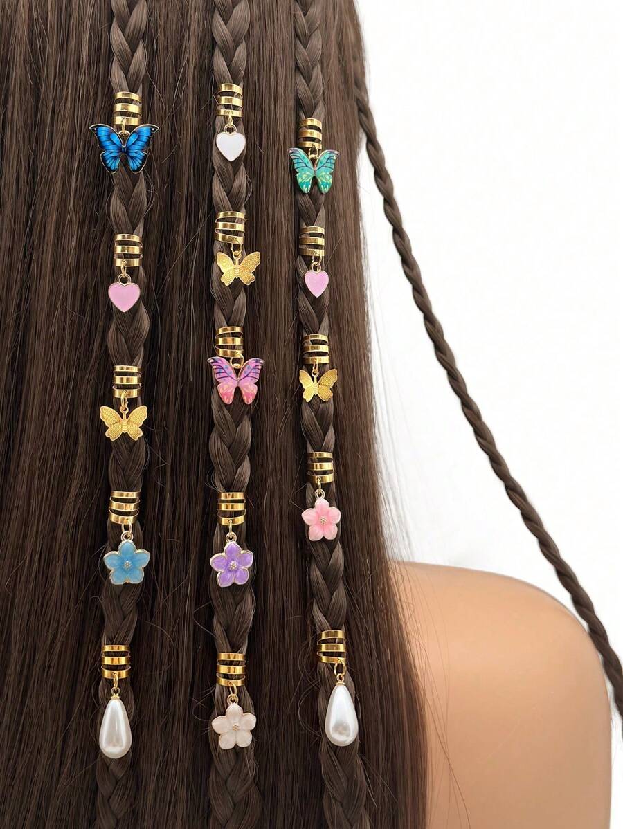 36/18Pcs Butterfly Braid Clips Crystal Dreadlock Hair Accessories Colorful Butterflies Pendant Charms Pearl Shiny Hair Accessories Star Braid Beads Clips Cuffs Rings Hair Jewelry Gifts,Fall,Hair Accessories,Hair Accessories For Women,Travel,Hair Accessories,Accessories Women,Hair Accessory,Hair Accessories Women,Hair Tools,Hair Stuff,Stuff,Beauty Accessories,Gifts,Travel,Gifts For Women,Hair Stuff,Stocking Stuffers
