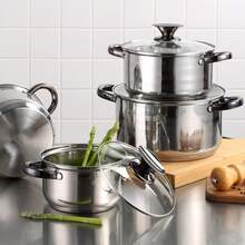 San Ignacio 8-Piece SIP Cookware Set + 3-Piece 16/20/24-Inch Frying Pan Set. Actual Color: As Shown. - Camel - View 6
