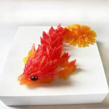 1 szt. Drukowana w 3D Mini Rodzina Smoków, Ruchome Stawy - Kolorowa Kolekcja, Dekoracja Domu i Biura, Ozdoby Pulpitu, Nadaje Się Do Różnych Dekoracji Pokoju Statuetki