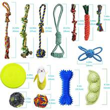 SHARLOVY Dog Chew Toys For Puppies Teething, Puppy Toys 16 Pack Dog Toys For Aggressive Chewers Puppy Chew Toys Dog Toy Bundle Small Dog Squeaky Toys Iq Treat Ball Pet Toys For Small Dogs - colorful - 查看 9