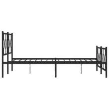 Metal Bed Frame Without Mattress With Footboard Black 76"X79.9" Bedstead Bedroom Decor Bed Frame Platform Bed Frame Easy Assembly - Black&Footboard - View 7