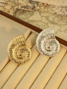 1pc Fashionable Ocean Beach Style Seashell & Snail Design Brooch Pin, High-End For Summer Vacation - Snail Collar Pin - View 5