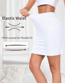 Women's Half Slip For Under Dress Short Petticoat Above Knee Under Slips For Women Under Dresses Size S-XXL - trắng - Xem 3