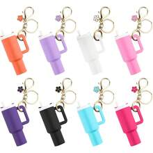 Wchoice 8-Pack Tumbler Keychains Cup, Cup Keychains With Chopstick Holder Suitable Women And Girls - 1 - 查看 8