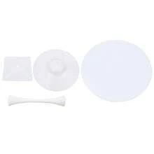 RainWeel Modern Round Dining Table, 80 * 73cm Kitchen Dining Table, Tulip Dining Room Table For 1-4 People, Mid-Century Leisure Table For Living Room Kitchen & Dining Room, White - White - View 5
