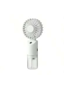 1 pezzo Ventilatore portatile ricaricabile USB con funzione umidificante, ventilatore mini pieghevole per il raffreddamento, adatto per uso interno ed esterno in estate