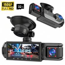 1080P Dash Cam Dual/Triple Lens For Cars, Feature 4 IR Cabin Light And Clearer Night Vision, Built In G-Sensor And Loop Recording, 24 Hours Parking Guard, Easy To Install And Setup - 2個鏡頭(無卡) - 查看 13