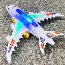 A380飞机玩具，带灯光、音效和电动功能，适合作为男孩女孩的生日礼物（不含电池），逼真的模型设计。儿童玩具、直升机玩具、男孩玩具、大型飞机玩具、模型飞机、男孩儿童玩具、开学季 - 彩色 - 查看 6