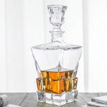 5 pièces Set de carafe à whisky de 750 ml/300 ml de design créatif en forme d'iceberg. Ensemble de verrerie de luxe et élégante pour le whisky, idéal pour le brandy, le rhum, la tequila, la vodka. Utilisation à la maison, dans les bars et fêtes. Cadeau parfait pour le père, le mari ou le petit ami.