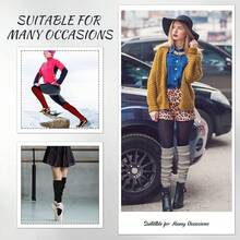 Long Leg Warmers Women 24 Inch Over Knee Knit Ribbed Leg Warmer Stirrup Yoga 80s Party Dance Ballet Supply - 簡單的顏色 - 查看 7