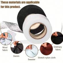 1 Pc Double Sided Adhesive Lining DIY Sewing Webbing Strong Adhesive Washable Non-Woven Fiber Tape, Double Sided Lining, Seamless Edge Binding Tape For Altering Clothes, Pants, Jeans, Skirts, Assorted Fabrics Adhesive Tape, No Sewing, Great For Adhesive Binding Assorted Fabrics - Multicolor - View 7