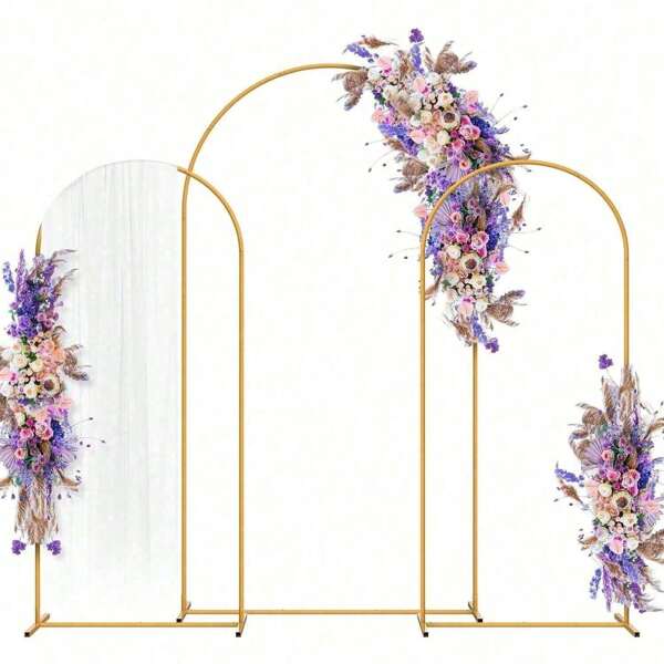 1 conjunto de suporte de arco retangular para balões, kit de arco de metal para aniversário, casamento, chá de panela, formatura, aniversário, batizado, verão, festa temática, decoração de casa, dia dos namorados, Halloween, Natal