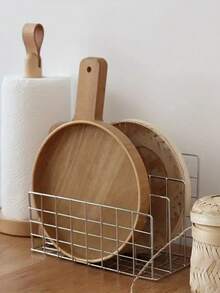 3-Tier Iron Magazine Rack, Fashionable Silver Newspaper/Book Organizer Rack With Storage Baskets, Suitable For Home & Office