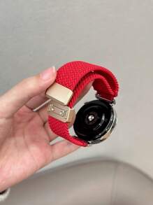 Correa de reloj de nailon trenzado nuevo magnético transpirable de 18 mm/20 mm/22 mm para verano, ajustable, compatible con Samsung Galaxy, Garmin, Amazfit - Suave y transpirable