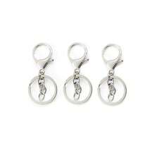 Conjunto de 10 ganchos de pressão com gatilho para chaveiro, fecho lagosta para colar, argola de chave e joias. - Chaveiro - Ver 10