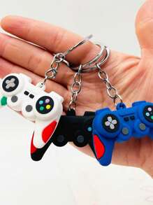 6 peças/1 peça Chaveiro de Controle de Jogo de Silicone Colorido e Cartoon, Adequado para Meninos e Meninas, Decoração de Chave de Carro/Bagagem, Ótimo como Presente de Pingente para Colegas de Classe e Amigos, Cor Aleatória