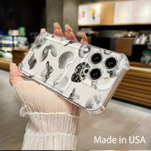 Funda transparente para teléfono con ranura para tarjetas, compatible con phone 16, 15, 14, 13, 12 y 11 - Colores mixtos 1 - Ver 5