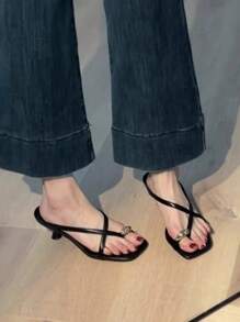 5cm Multicolor Minimalist Thong Wedge Sandals For Women, Open Toe High Heels, Summer 2025