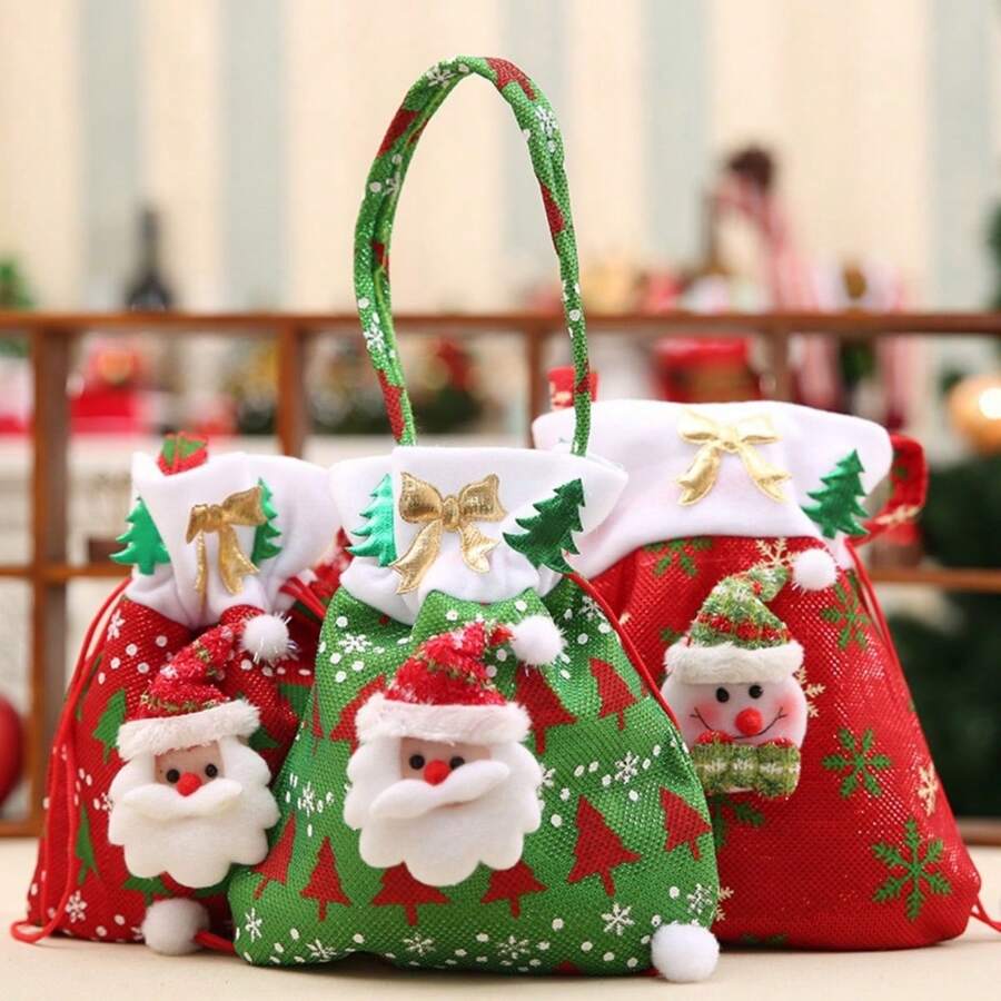 Christmas Decorations, New Santa Claus Gift Bags, Christmas Candy Bags, Christmas Gift Bags, Apple Bags