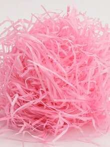 100g 拉菲草纸填充物 - 浅粉色、蓝色、黄色，适用于礼品包装、圣诞节、婚礼、生日、情人节装饰填充物、节日包装 | 柔和色调 | 轻质填充材料