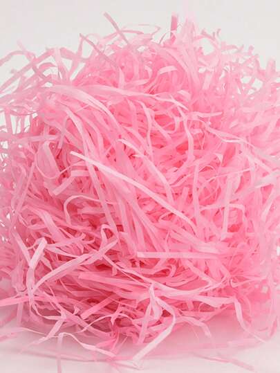 100g 拉菲草纸填充物 - 浅粉色、蓝色、黄色，适用于礼品包装、圣诞节、婚礼、生日、情人节装饰填充物、节日包装 | 柔和色调 | 轻质填充材料