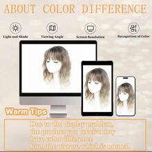 MHair Toppers For Women With Thinning 16 Inch Toppers Hair Pieces For Women French Clip In Bangs 360° 3D RT6613A Bangs 7001 - 深棕色至米色 - 查看 5