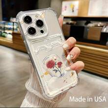 Funda transparente para teléfono con ranura para tarjetas, compatible con phone 16, 15, 14, 13, 12 y 11 - Colores mixtos 1 - Ver 4