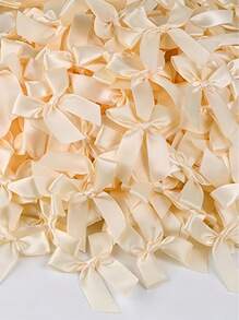 50pcs/Pack Silk Satin Ribbon Bows, Used For Gift Packing Decoration, DIY Hair Clips & Headbands, Gift Baskets, Birthday Packages, Holiday Decorations, Office Decor, Wedding Decor, Bridal Shower Decor, Cake Decorations, Party Supplies, Clothing, Shoes, Bags, Lingerie Accessories, Garment Trims