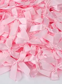 50pcs/Pack Silk Satin Ribbon Bows, Used For Gift Packing Decoration, DIY Hair Clips & Headbands, Gift Baskets, Birthday Packages, Holiday Decorations, Office Decor, Wedding Decor, Bridal Shower Decor, Cake Decorations, Party Supplies, Clothing, Shoes, Bags, Lingerie Accessories, Garment Trims