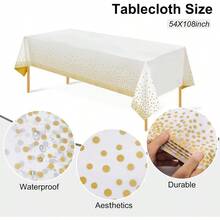 Festiva Juego De 176 Platos De Plastico Blanco Y Dorado Color Blanco Con Borde Dorado 25 Invitados Incluye Platos Tazas Cubiertos Servilletas Para Fiesta De Año Nuevo Boda Y Pascua - Redondodorado - View 3