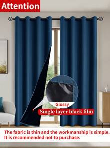 1 Stück/2 Stücke Blackout Vorhänge mit isolierter Beschichtung, ideal für Wohnzimmer, Schlafzimmer, Küche, Badezimmer, Wohnkultur, Raumdekoration