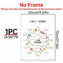 1 件“控制圈”励志帆布海报 - 可选配画框，有益心理健康的墙面艺术，宁静的角落装饰，非常适合卧室、客厅、家庭办公室。帆布墙面艺术、房间海报、家居装饰、房间装饰美学、房间装饰用品。 - 1個 - 查看 21