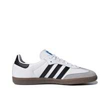 Adidas Giày trượt ván cổ thấp Originals Samba OG, Mặt trên mềm mại, Thoải mái, Unisex, Đen/Trắng/Xám - trắng - Xem 2