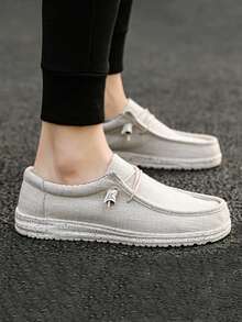 男士休闲亚麻透气一脚蹬鞋，随机鞋底，舒适轻便百搭乐福鞋，大码39-48，适合上班，聚会，学生，城市送礼，夏季平底鞋，适合休闲，户外，日常通勤，工作，派对，音乐节，万圣节，校园，学生，教师，青年，中年，旅行，秋冬舒适休闲跑步运动鞋老款 - 彩色 - 查看 4