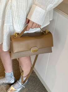 2025 Fashionable Color Contrast Shoulder Diagonal Cross-Body Small Square Handbag For Women, Versatile