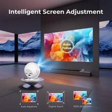 XBJ Proyector portátil WiFi 2.4/5G | Proyección HD de 360° y pantalla LED Giga de 200 pulgadas con conexión inalámbrica de doble banda 6 + BT4.2 | Altavoz incorporado | Cine en casa multifuncional y proyector para exteriores Esencia de verano y regalo perfecto para cumpleaños / Día del Padre