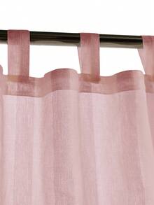 Transparent Curtain With Fine Stripes (1 Piece), Size 140*260 Cm, Lightweight And Breathable, Decorated With Silver Threads, Soft Light Incidence, Suitable For Living Room, Bedroom, Balcony And Other Living Areas - 粉色 - 查看 2