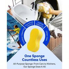 SHDGDGN Car Wash Sponge, Car Cleaning Large Sponges, All Purpose Sponges For Cleaning, Easy Grip Thick Foam Scrubber, Giant Bone Sponge For Kitchen, Bathroom, Household Clean - 1 - View 6
