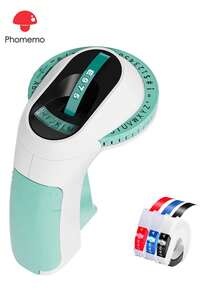 Phomemo 1 Set E975 Embossing Label Maker Machine With 3 Tapes Of 9mm/ 3/8" Label Tapes(1*Black/1*Blue/1*Red), Portable Retro Embossed Label Maker Writer, Mini Embosser Label Maker With 3 Rolls Embossing Label Tapes For Home,Office DIY And Crafting, 3D Label Maker With Clear Readability, Mini Portable Label Maker With Waterproof, Wear-Resistant, Temperature-Resistant, Grease-Resistant, And Fade-Resistant Tapes - Green - View 2