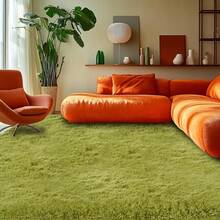 Green Grass Area Rugs For Bedroom: 3x5 Fluffy Fuzzy Carpet-Shag Furry Plush Soft Kids Girls Shaggy Bedside Indoor Floor Rug For Teen Dorm Home Decor Aesthetic (Lawn Green,3x5 Feet),6479870 - Green - View 6