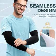 4 paia di maniche per braccio con protezione UV UPF 50, maniche sportive di compressione e raffreddamento per uomo, maniche da basket, accessori scolastici per Ognissanti, guanti invernali, coperture per le braccia, guanti bianchi