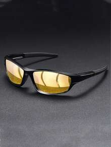 时尚复古骑行钓鱼男女通用运动眼镜男式女式格纹运动眼镜男士女式夏季眼镜