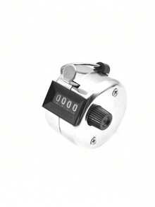 1pc Handheld Multi-Function Click Counter - Portable Tracker For Craft Stitch, Retail Traffic & Event Crowd Control ( Design, Keychain-Size & Easy-Reset Tool) - Silver - View 10