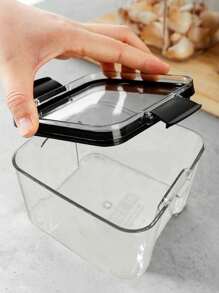 Recipientes de almacenamiento de alimentos con tapa, botes de alimentos de plástico transparente hermético al aire, cajas de preservación selladas a prueba de humedad, apropiados para granos, arroz, pasta, té, frutos secos y granos de café, botes de almacenamiento de alimentos de plástico, artículos de cocina