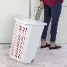 Ultra Wheeled Hamper Plastic Adult, White - 1 - 查看 3