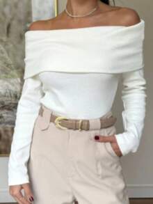 WOMEN'S LONG SLEEVE TAKE IT DOWN BLOUSE - Blanco - Ver 1