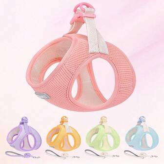 Arnés informal ajustable para mascotas con estampado de letra