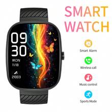 New 1.83" Full Touch Screen HD Smart Watch, Dial/Answer Calls, Step Tracking, Calorie Monitoring, Multiple Sports Modes, Music Control, Remote Camera, Alarm, Message Alerts, Suitable For IOS And Android Smartphones, Perfect Gift For Festivals And Celebrations