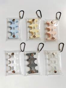 迷你零钱包，便携式小零钱袋，钞票收纳袋，透明卡包，男女通用迷你钱包，旅行零钱包，硬币袋，便携式零钱钱包，旅行配件零钱包 - 彩色 - 查看 2